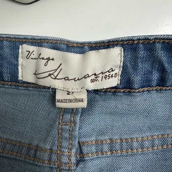 Vintage Havana Star Patch Denim Shorts Size 27 - Picture 5 of 6